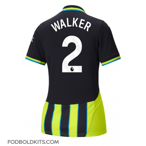 Manchester City Kyle Walker #2 Udebanetrøje Dame 2024-25 Kortærmet